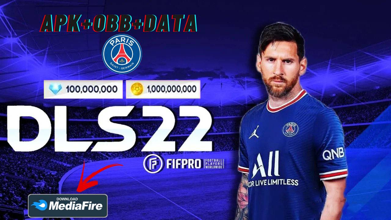 DLS 22 Mod APK Messi on PSG Kits 2022 Download