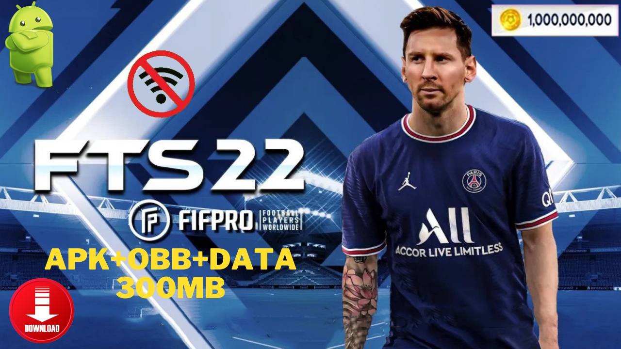 FTS 22 Mod APK Messi on PSG Unlocked Download