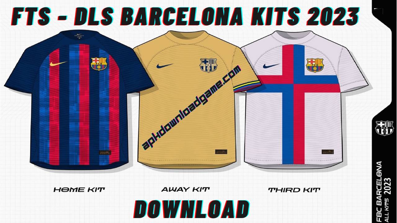 FC Barcelona Kits 2023 Logo for DLS 22 FTS