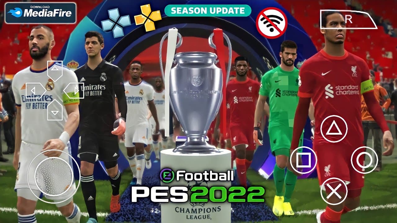 eFootball PES 2022 PPSSPP Offline Android Update Best Graphics Download